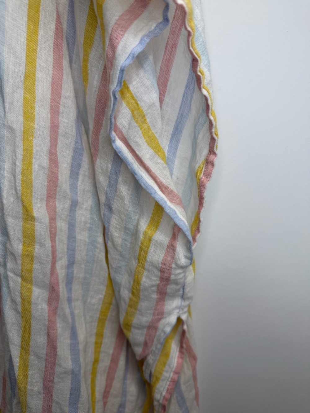 C&C California Rainbow Striped Linen Sleeveless Swim Coverup One Size - Picture 3 of 5